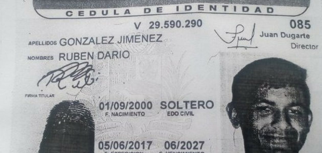 Rubén Darío González es la nueva víctima de la represión